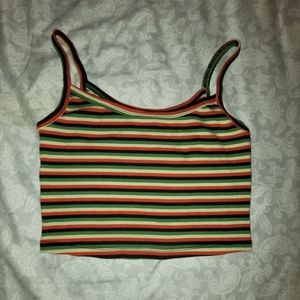 Aeropostale Women's Striped Crop Top